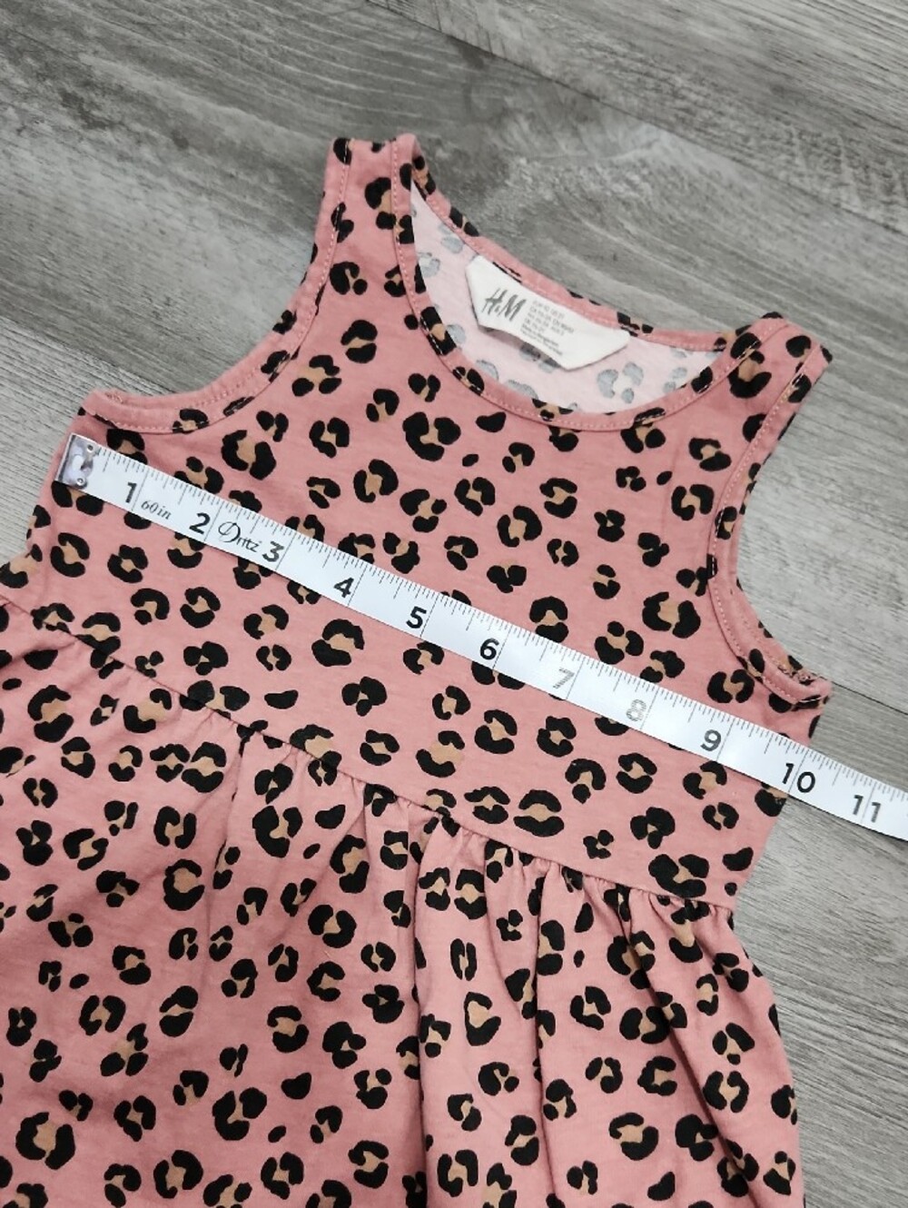 H&M Pink Leopard Print Sleeveless Summer Tank Dress Baby Girl Size 2T - Picture 5 of 8